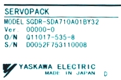 Yaskawa SGDR-SDA710A01B-Y32 label image