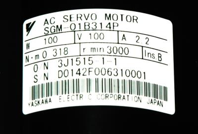 Yaskawa SGM-01B314P label image