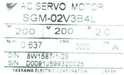 Yaskawa SGM-02V3B4L label image