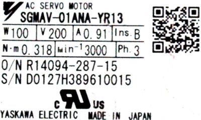 New Refurbished Exchange Repair  Yaskawa Motors-AC Servo SGMAV-01ANA-YR13 Precision Zone