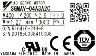 Yaskawa SGMAV-04A3A2C label image