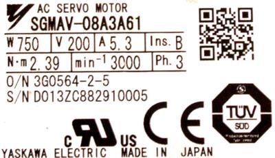 New Refurbished Exchange Repair  Yaskawa Motors-AC Servo SGMAV-08A3A61 Precision Zone
