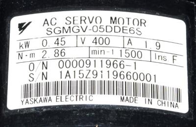 Yaskawa SGMGV-05DDE6S label image