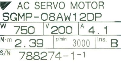 New Refurbished Exchange Repair  Yaskawa Motors-AC Servo SGMP-08AW12DP Precision Zone