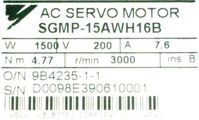 Yaskawa SGMP-15AWH16B label image