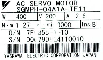 Yaskawa SGMPH-04A1A-TF11 label image