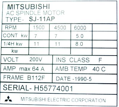 Mitsubishi SJ-11AP label image