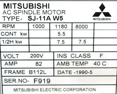 Mitsubishi SJ-11AW5 label image