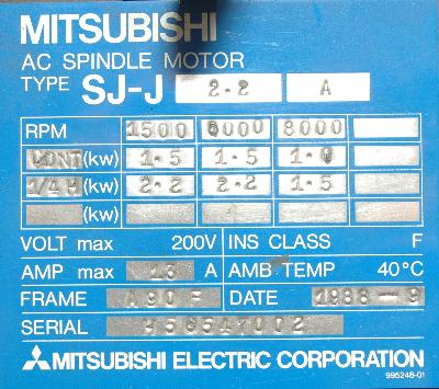Mitsubishi SJ-J2.2A label image