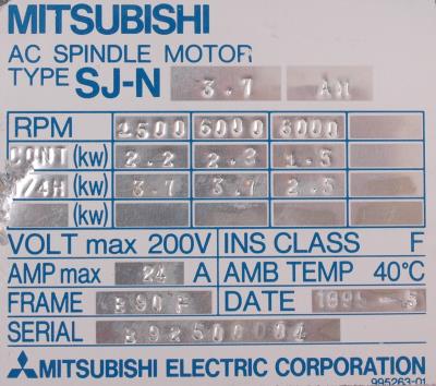 Mitsubishi SJ-N3.7AM label image