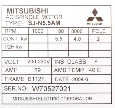Mitsubishi SJ-N5.5AM label image