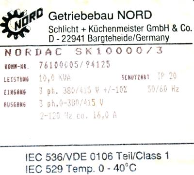 Nord SK10000-3 label image