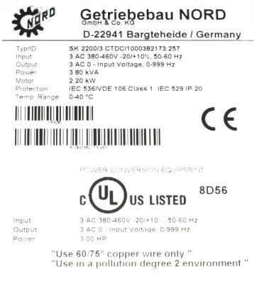 Nord SK22000-3CT label image