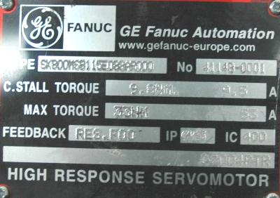 GE FANUC SK800MSB115E088AR000 label image