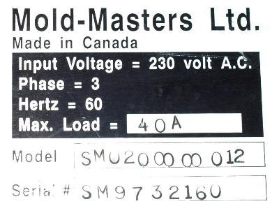Mold-Masters Ltd SM0200000012 label image