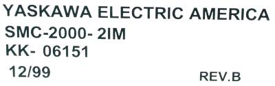 Yaskawa SMC-2000-2IM label image
