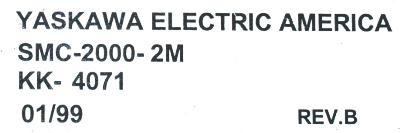 Yaskawa SMC-2000-2M label image