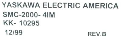 Yaskawa SMC-2000-4IM label image
