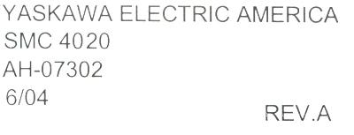 Yaskawa SMC-4020 label image