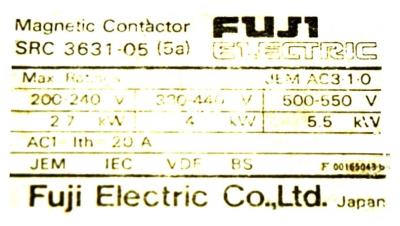 Fuji SRC3631-05-5A-100V label image