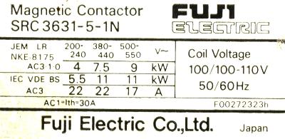 Fuji SRC3631-5-1N-110V label image