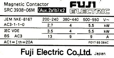 Fuji SRC3938-06M-100V label image