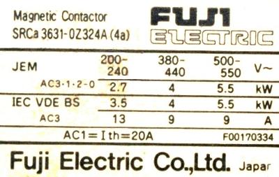 Fuji SRCA3631-0Z324A label image
