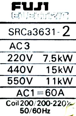 Fuji SRCA3631-2-200V label image