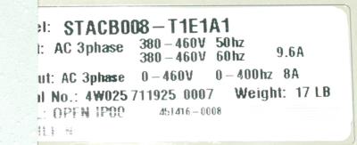 Magnetek STACB008-T1E1A1 label image