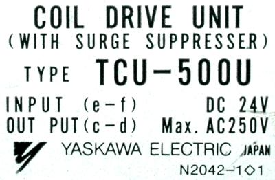 Yaskawa TCU-500U-DC24V label image