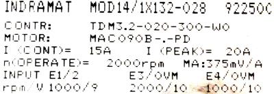 INDRAMAT TDM3.2-020-300-W0 label image