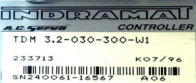 INDRAMAT TDM3.2-030-300-W1 label image