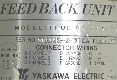 Yaskawa TFUE-03ZC7-D label image