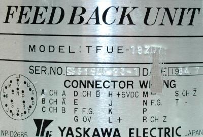 Yaskawa TFUE-18ZD7 label image