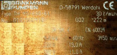 Brinkmann Pumps TH45-690-61 label image