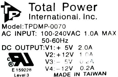 Total Power TPDMP-0070 label image