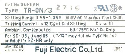 Fuji TR-0N-3 label image