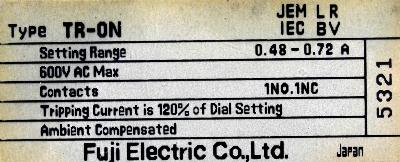 Fuji TR-0N label image