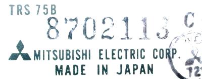 Mitsubishi TRS75B label image