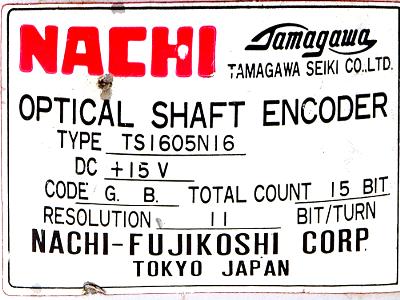 NACHI-FUJIKOSHI TS1605N16 label image