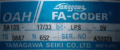 Tamagawa Seiki TS5667 label image
