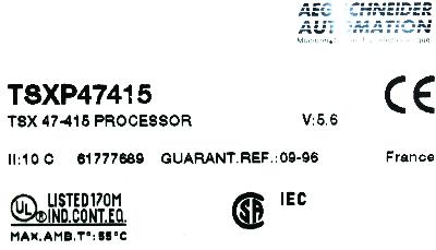 MODICON TSXP47415 label image