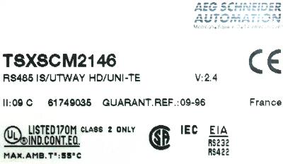MODICON TSXSCM2146 label image