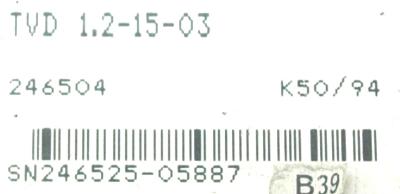 INDRAMAT TVD1.2-15-03 label image