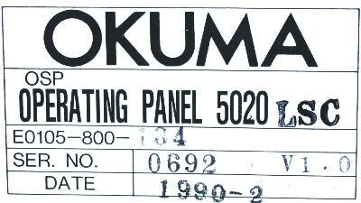 Matsushita TX-1201AL-PZRT label image