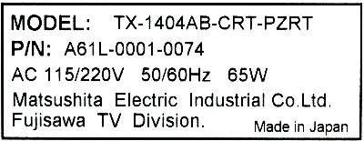 Yaskawa TX-1404AB-CRT-PZRT label image