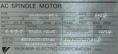 Yaskawa UAASKA-06CA1 label image