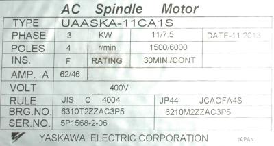 Yaskawa UAASKA-11CA1S label image