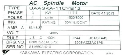 Yaskawa UAASKA-11CYB12 label image