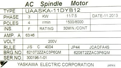 Yaskawa UAASKA-11DYB12 label image